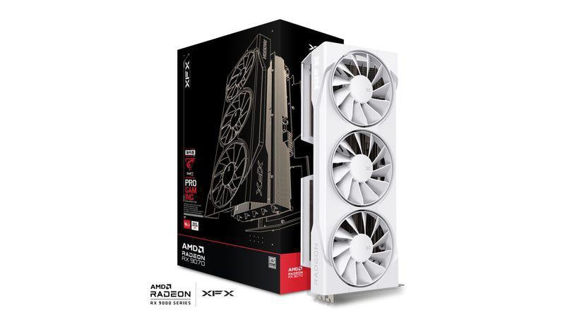 XFX Swift Radeon RX 9070 OC White Triple Fan Gaming Edition Grafikkarte 16 GB