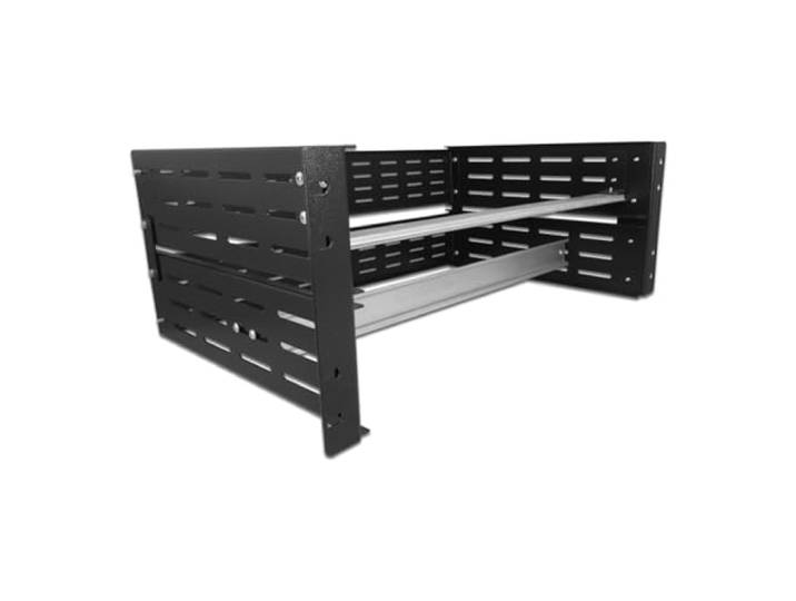 Delock 19 inch DIN-railhouder 4 HE, zwart