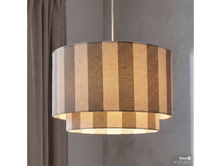 Suspension SELEN Ø 45cm Beige/Beige Polyester E27