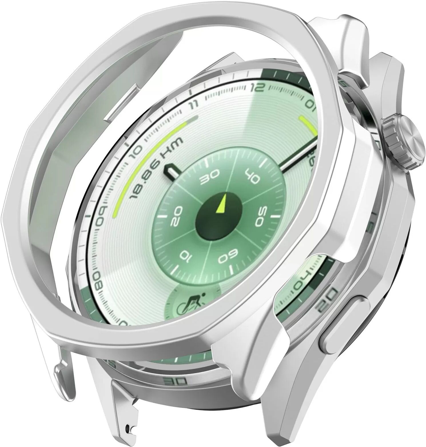 INF Half-Pack Hollow PC Schutzhülle kompatibel mit Huawei Watch GT6 46mm - Silber