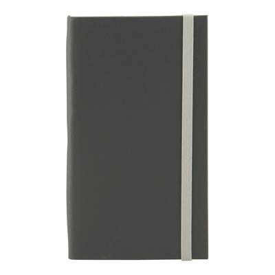 Securit® Rechnungsmappe "Leather" - Grau - Lederumschlag, Massivholzsockel und elastischer Verschluss