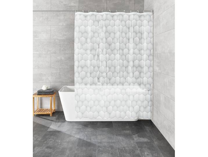 Duschvorhang Honey Polyethylenvinylacetat Grau/Silbergrau 180 x 200 x 0cm