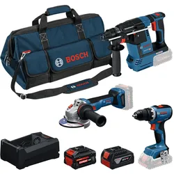 Bosch Professional, Elektrowerkzeug Set, GSR 18V-65 + GBH 18V-26 + GWS 18V-11