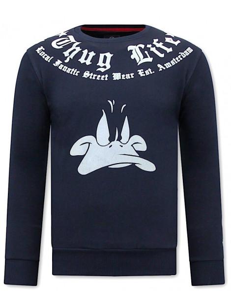 Local Fanatic Sweater met print thug life