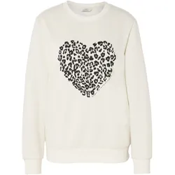 Tchibo - Sweatshirt mit Print - Damen - Gr. XL - creme/print
