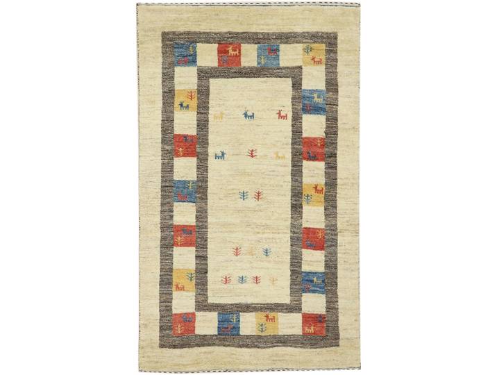 Perser Gabbeh Loribaft Nature Teppich 97x157 Handgeknüpft Modern Orientteppich Perserteppich Wolle