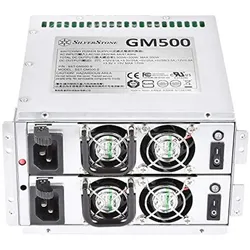 Silverstone GM500-S, Redundantes Mini-Netzteil 80 Plus Silver, 500 W+500W, SST-GM500-S (1000 W), PC Netzteil, Silber