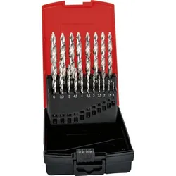 HSS Spiralbohrer-Set Step-Tip DIN 338 1-10/0,5mm dampfbehandelt
