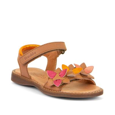 Sandale FRODDO, Mädchen, Gr. 31, chromfrei gegerbt, bunt (braun, multi), Leder, festlich, Schuhe Sandale, Sommerschuh, Urlaubsschuh, Sandalette mit Klettverschluss