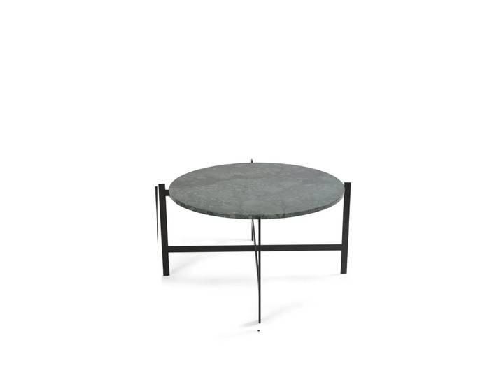 OX Denmarq Deck Couchtisch Marmor Grün, Schwarzes Gestell