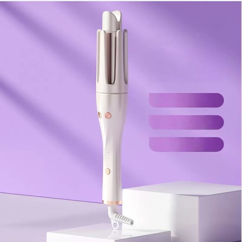 INF Automatischer rotierender Lockenstab: Mühelose Locken & glatte Styles mit negativer Ionen-Technologie Beige
