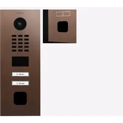 DoorBird D2202FV EKEY sLine IP Video Türsprechanlage – Echte Baubronze
