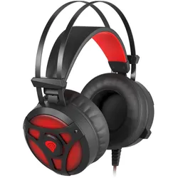 Genesis NEON 360 (Kabelgebunden), Gaming Headset, Schwarz, Rot