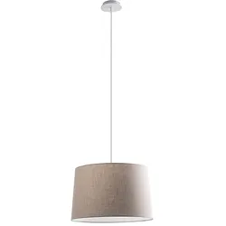 Vivien White Suspension, elfenbeinfarbener konischer Lampenschirm, E27-Fassung, Leistung 75 W, IP20, Durchmesser 48 cm – Rossini Illuminazione
