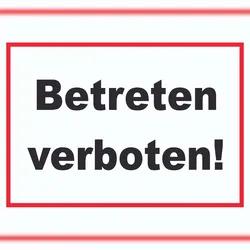 HB-Druck Betreten verboten Schild A2 (420x594mm)