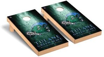 Skip's Garage Tulane Green Wave Museum Cornhole Board Set