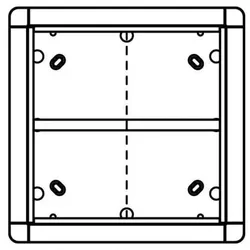 Portier Aufputz Rahmen 4 Modulplätze, quadratisch (silber)