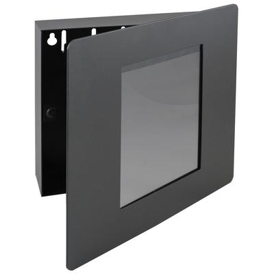 HMF 1050-02 Schlüsselkasten mit Fotorahmen, 5 Haken, 22 x 20 x 5 cm, Schwarz