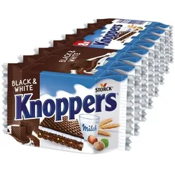Knoppers 8er-Pack Waffelschnitte »Black & White« 200g