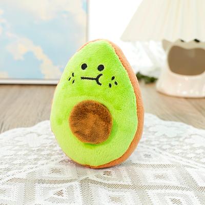 Happy Pet Pantry Plush Fruit Chew Toy For Pets Avocado & Kiwi Squeaky Play avocado