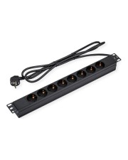 VALUE 19" 1HE Steckdosenleiste 8fach 1.8m Zuleitung 1,8 m Rack-Modul (19.99.1632)