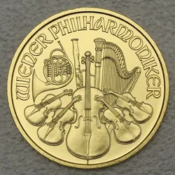 Goldmünze 1/4oz "Wiener Philharmoniker" verschiedene Jahrgänge (Österreich)