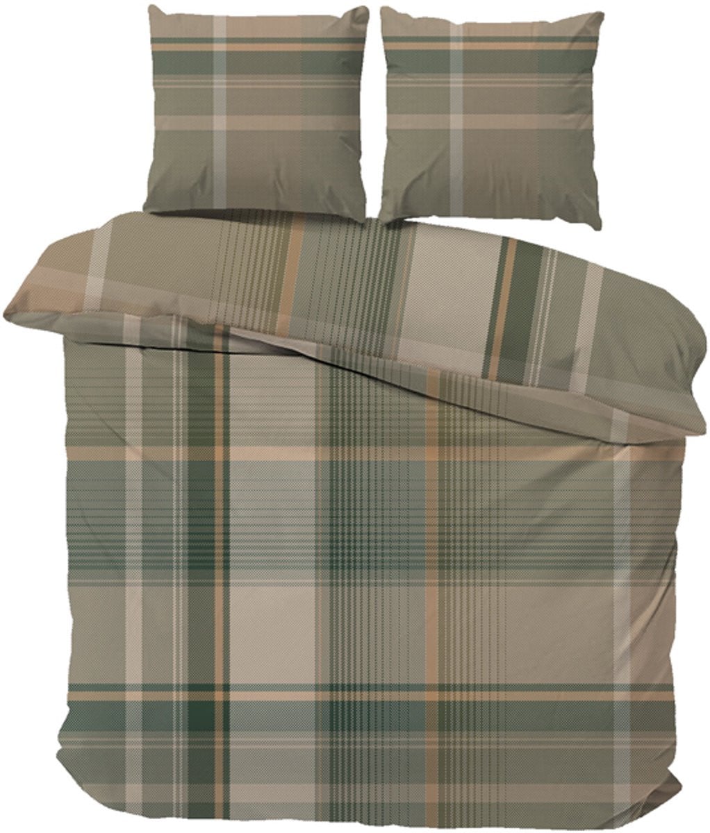 iSleep Dekbedovertrek Nicky Eenpersoons Groen 140x220 cm