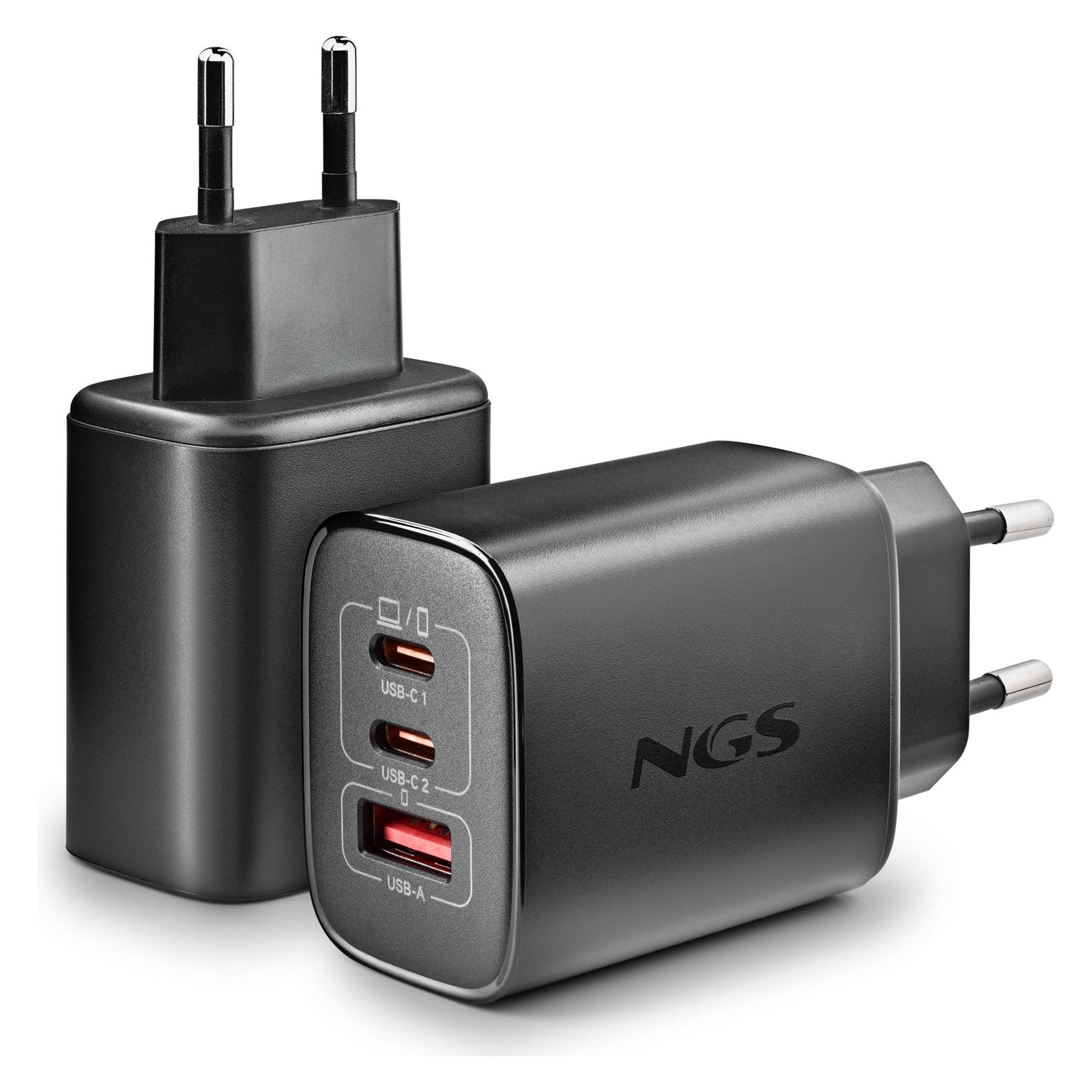 NGS ERA 65W BLACK (65 W, 3 Ports) (NGS-ACCESORIOS-0322)