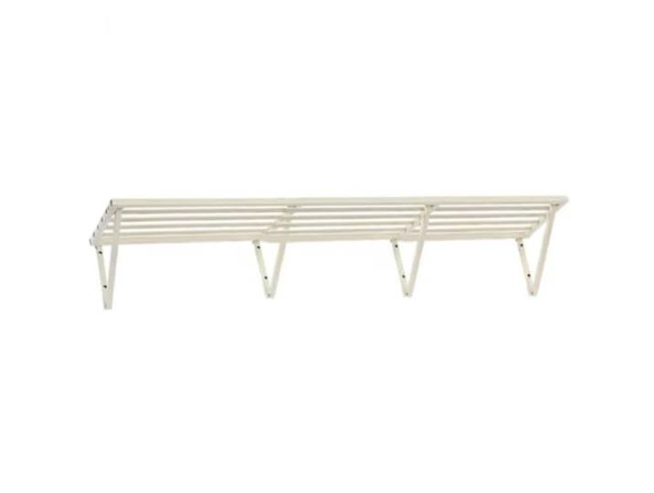 Schwerlast-Metallregal für Garagen, schwebende und wandmontierte Regale, robuste Aufbewahrung, ideal zum Organisieren von Werkzeugen und Aufräumen (Weiß, 190 x 40 cm)