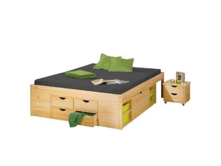 Lit Multi-Rangements  Clark  160x200cm Naturel
