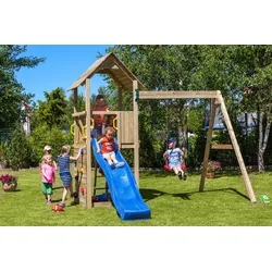 FUNGOO Spielturm CAROL2 Klettergerüst mit Schaukel u. Rutsche in versch. Farben