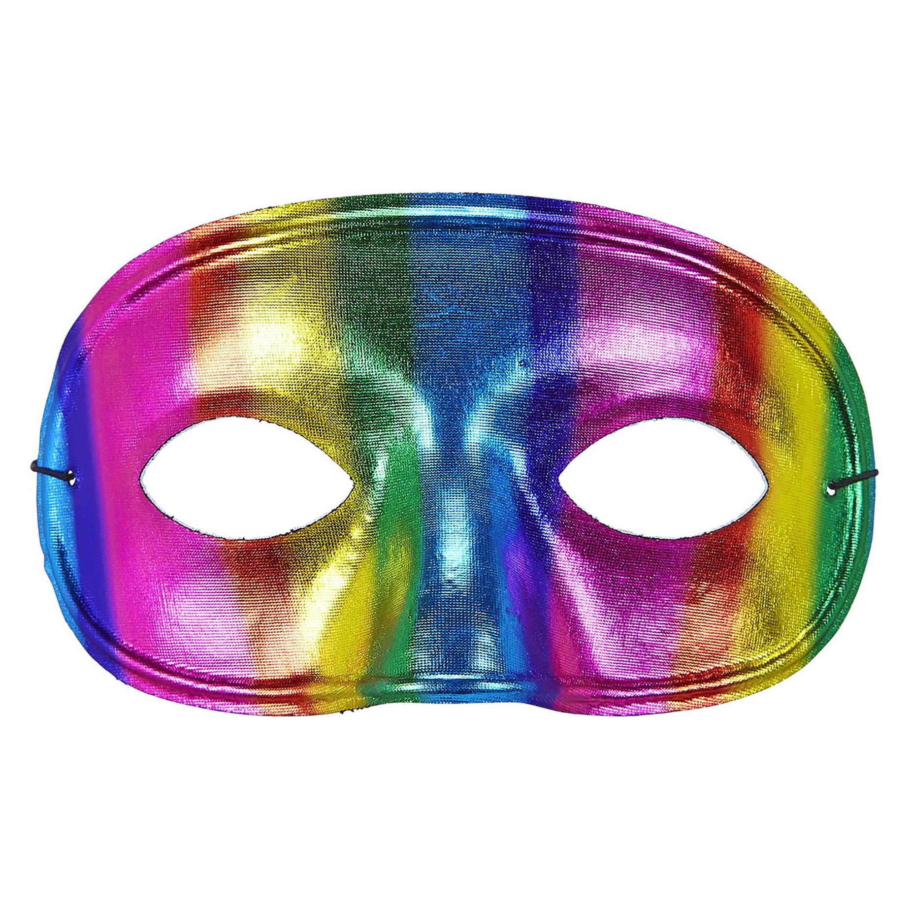 Widmann Metallfarbene Augenmaske Regenbogenparade (3645)