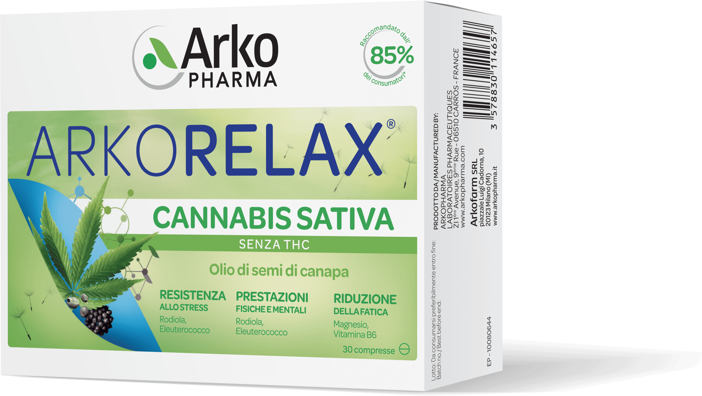 Arkopharma Arkorelax Cannabis Sativa 30 Compresse