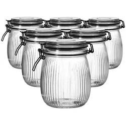 Ritzenhoff & Breker Runa Vorratsglas mit Clip-Verschluss 750 ml 6er Set