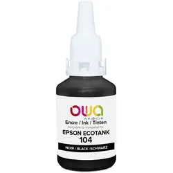 OWA Tinte kompatibel zu EPSON EcoTank 104 BK C13T00P140