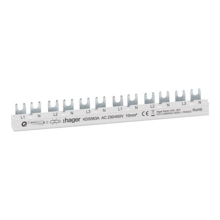 Hager Phasenschiene 12 Module 63A L1N-L2N-L3N-L1N KDS563A)