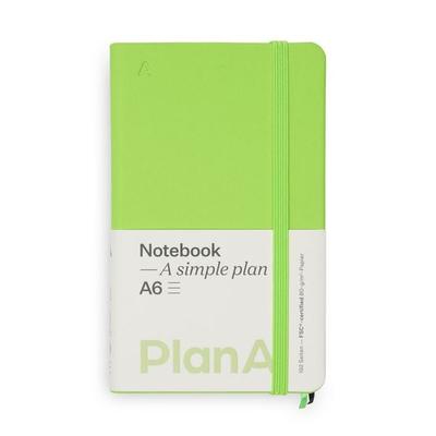 Notizbuch A6 Hardcover Kiwi Green Liniert, 192 Seiten