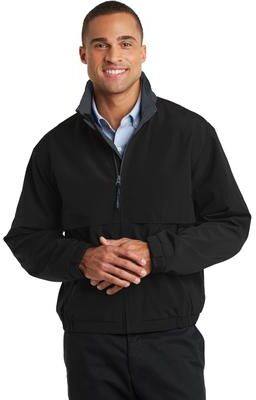 Port Authority J764 Legacy Jacket in Black/Steel Grey size Large   Polyester