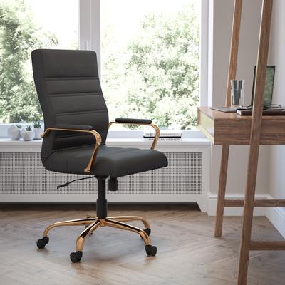 Flash Furniture High Back LeatherSoft Executive Swivel Office Chair with Chrome Base