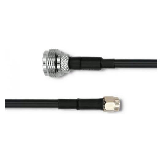 Qoltec 57028 coaxial cable LMR400 N-type RP-SMA Black (57028)