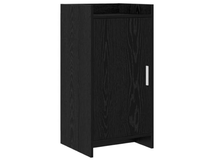 Favemtsl Sideboard Kommode Schwarze Eiche 40x36x80 cm Holzwerkstoff Schmaler Beistellschrank für Esszimmer und Flur, bietet drei praktische Ablagefächer hinter einer stabilen Tür.
