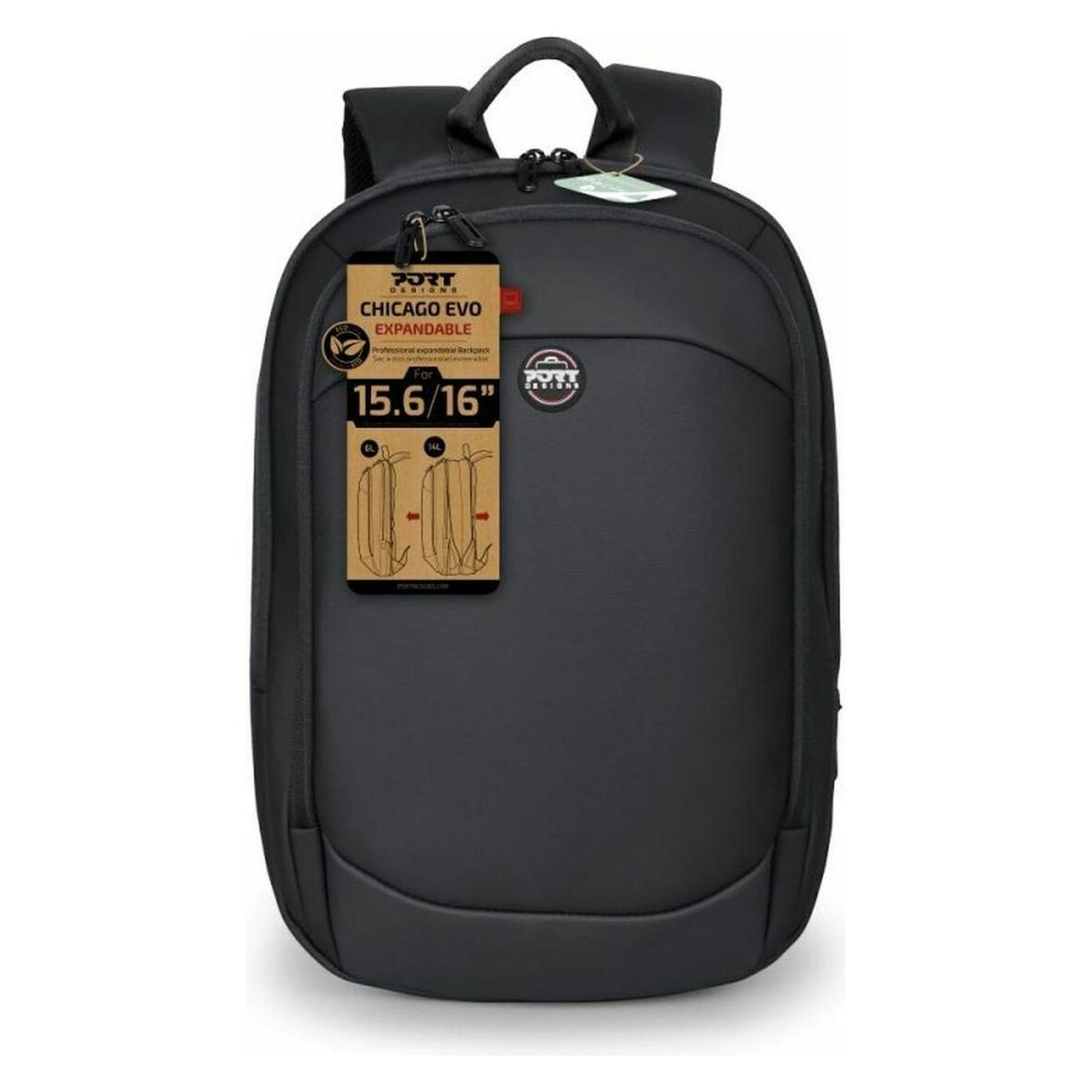 Port Designs Chicago Evo Laptop Backpack 15.6/16p Expandable (6 l) (400511)