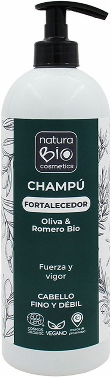 NaturaBIO Cosmetics Stärkendes Shampoo mit Oliven-Rosmarin, 740 ml