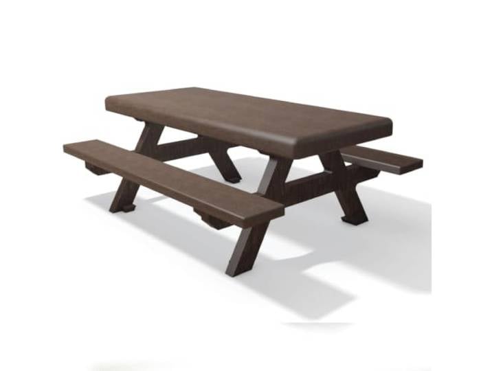 hanit Kindersitzgruppe FORIO 150 x 108 x 57cm braun wetterfester Outdoor Kinderpicknicktisch aus Recycling Kunststoff