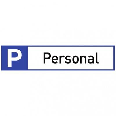 Dreifke® Schild, Parkplatzreservierer Personal, Alu, 460x110 mm