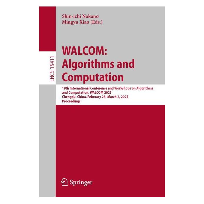 Springer WALCOM: Algorithms and Computation (Englisch, Softcover) (64901324)