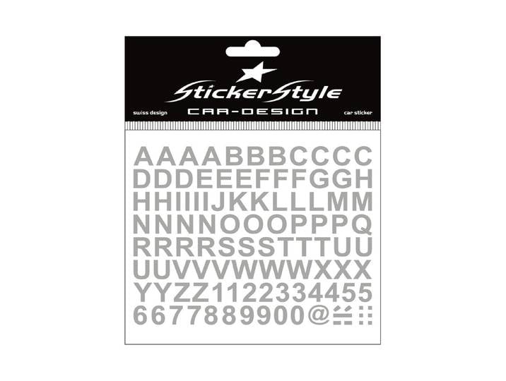 StickerStyle Sticker Alphabet silber
