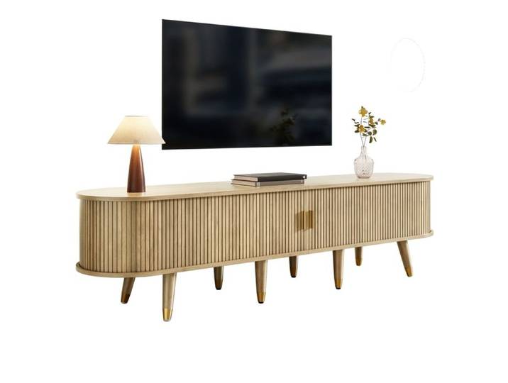 Meuble TV avec portes coulissantes - meuble TV inférieur - Design unique