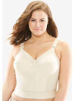 Plus Size Women's Exquisite Form® Fully® Longline Wireless Bra 5107532 by Exquisite Form in Beige (Size 42 D)