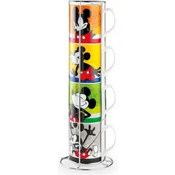 Egan, Tasse, Universaltasse Mickey Mouse 350 ml, 4 Stück, Mehrfarbig (350 ml, 4x)